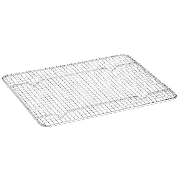 Choice 8 1/2" x 12" Chrome Plated Footed Wire Cooling Rack for Quarter Size Sheet Pan