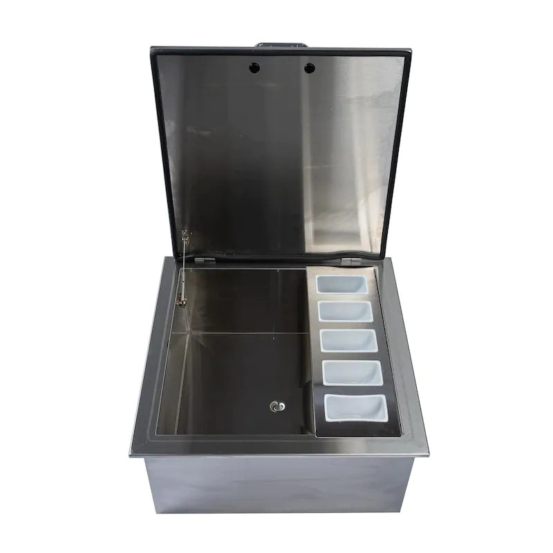 PCM 260 Series 18-Inch Drop-In Ice Bin Cooler With Condiment Tray