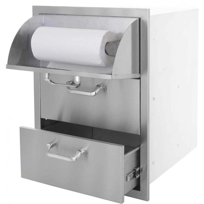 PCM 260 Series 17" x 24" Triple Drawers w/ Paper Towel Dispenser - Premier Grilling
