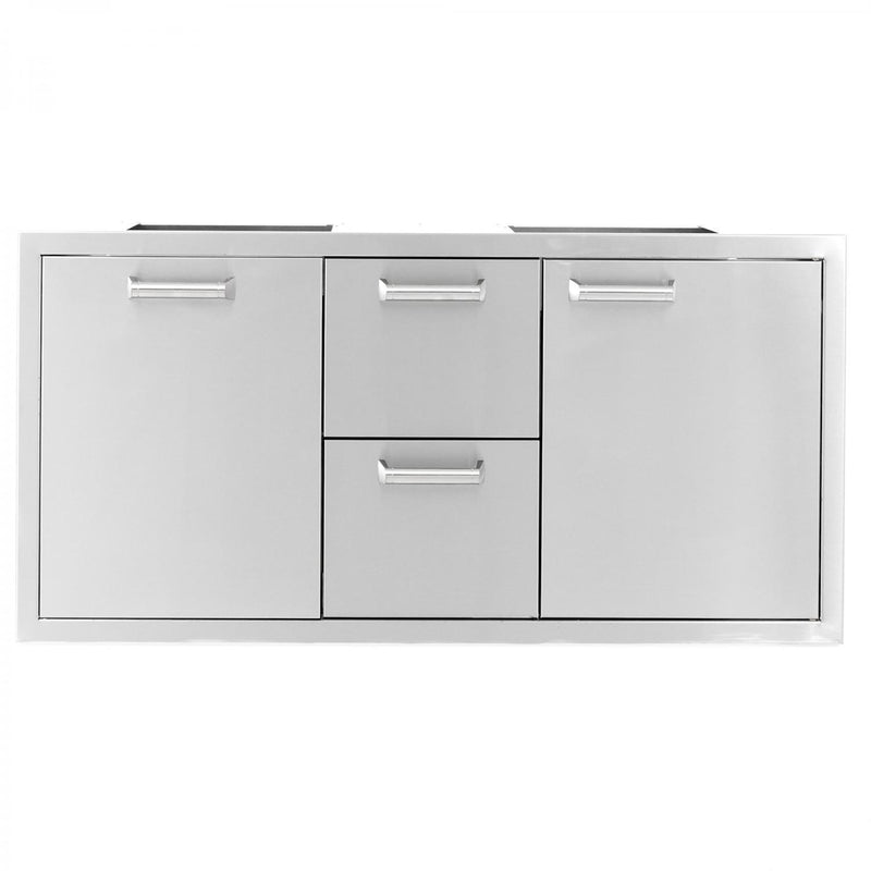 PCM 350 Series 42" Door, 2 Drawers, Trash Roll-Out (Triple Combo) - Premier Grilling