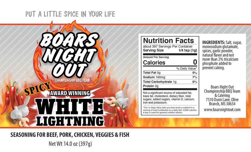 Boar's Night Out SPICY White Lightning BBQ Rub
