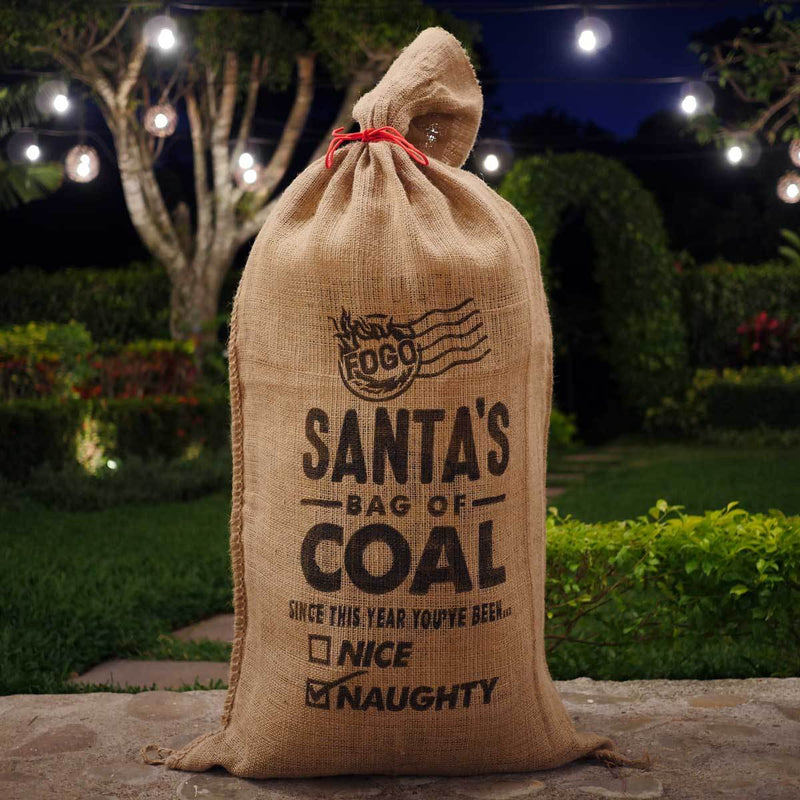 Fogo Santa's Naughty or Nice Coal Bag (Bag Only, no charcoal) - Premier Grilling