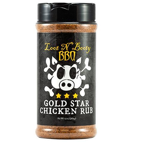 Loot N' Booty Gold Star Chicken Rub 13oz. - Premier Grilling