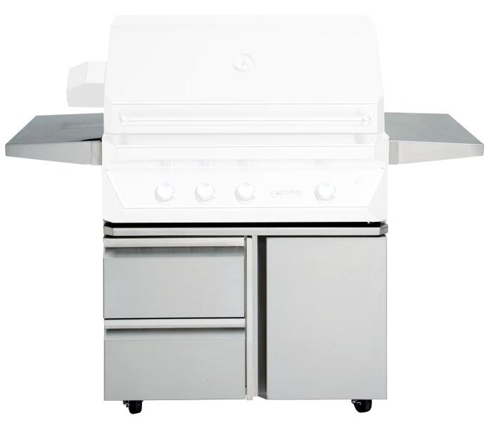 Twin Eagles 36" Grill Base w/ Storage Drawers, Single Door - Premier Grilling