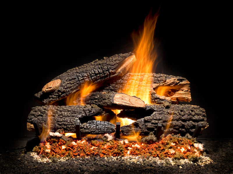Golden Blount 'Texas Bonfire' Charred See-Thru Logs - Premier Grilling