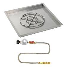 HPC 30" Square Drop-In Pan w/ Match Lite Kit (18" Fire Pit Ring) - Premier Grilling
