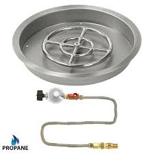 HPC 19" Round Drop-In Pan w/ Match Lite Kit (12" Fire Pit Ring) - Premier Grilling