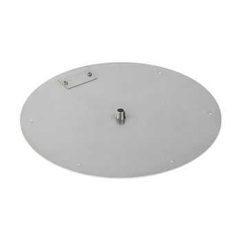 HPC 18" Round Stainless Steel Flat Pan (1/2" Nipple) - Premier Grilling