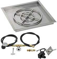 HPC 24" Square Drop-In Pan w/ Spark Ignition Kit (18" Fire Pit Ring) - Premier Grilling