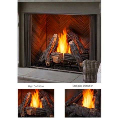 Courtyard 36" Vent Free Fireplace with Premium Herringbone Panels