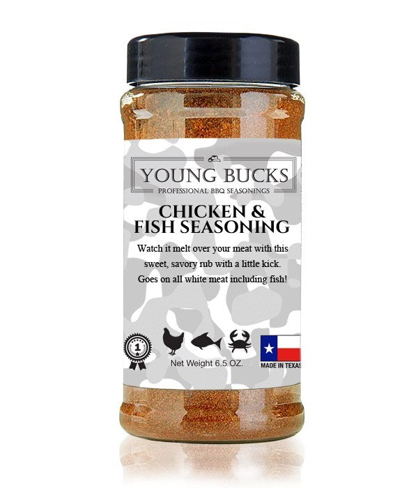 Young Bucks Chicken & Fish Seasoning 6.5oz. - Premier Grilling